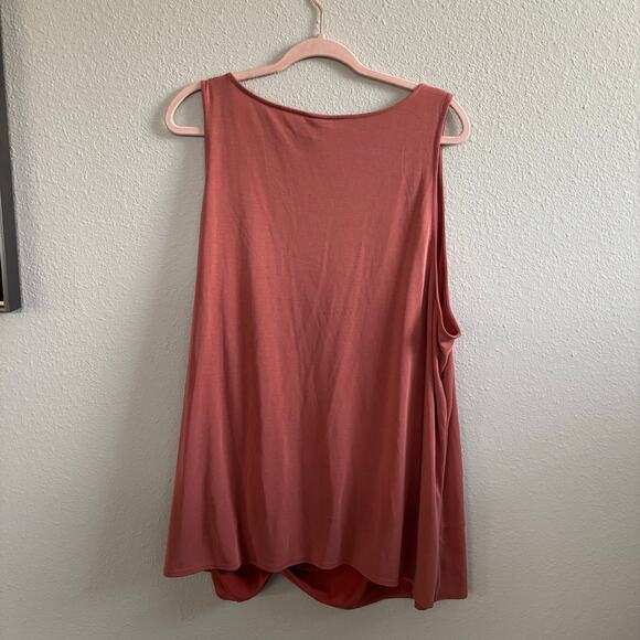 Torrid Knot Front Tank Top Stretchy Sleeveless Dusty Rose Women's Plus Size 4XL - Picture 8 of 10